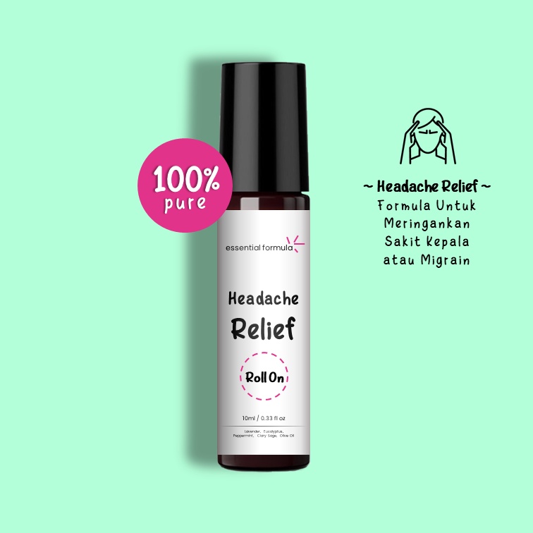 10ml Headache Relief Essential Oil Roll On Untuk Sakit Kepala/Migrain