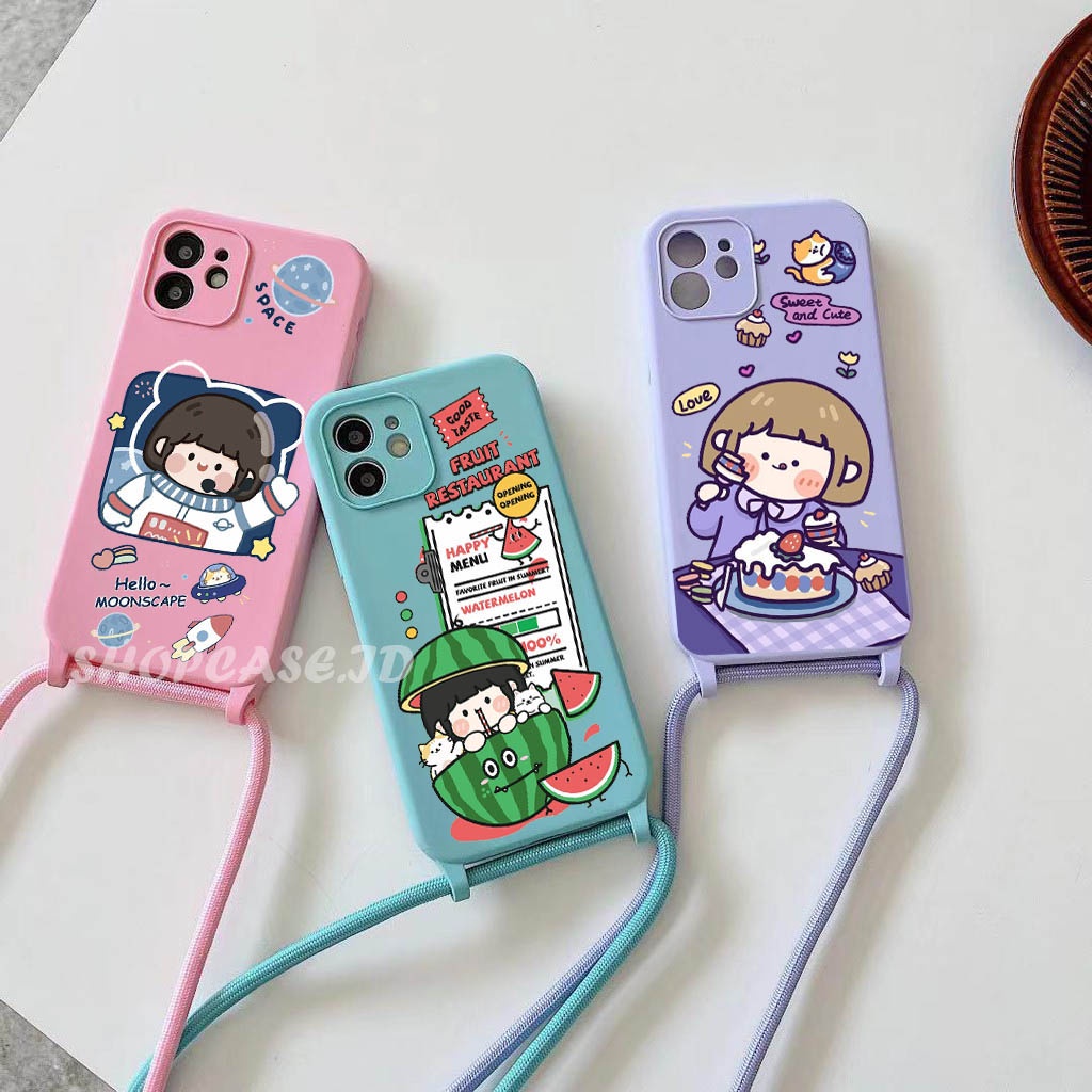 [UV06] Softcase Macaron Tali Sling for Redmi 9C 9A 9 8A 8 7 6A 5A 5+ 4A Note 10 Note 9 Note 8 Note 7