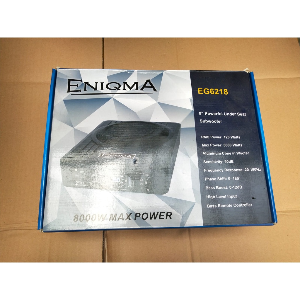 SUBWOOFER KOLONG 8&quot; INCH ENIGMA / ENIQMA EG6218 BASS KOLONG AKTIF ORIGINAL 6218