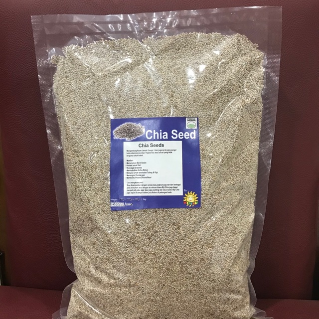 Organic White Chia Seed Mexico 1kg / Chia seed PUTIH