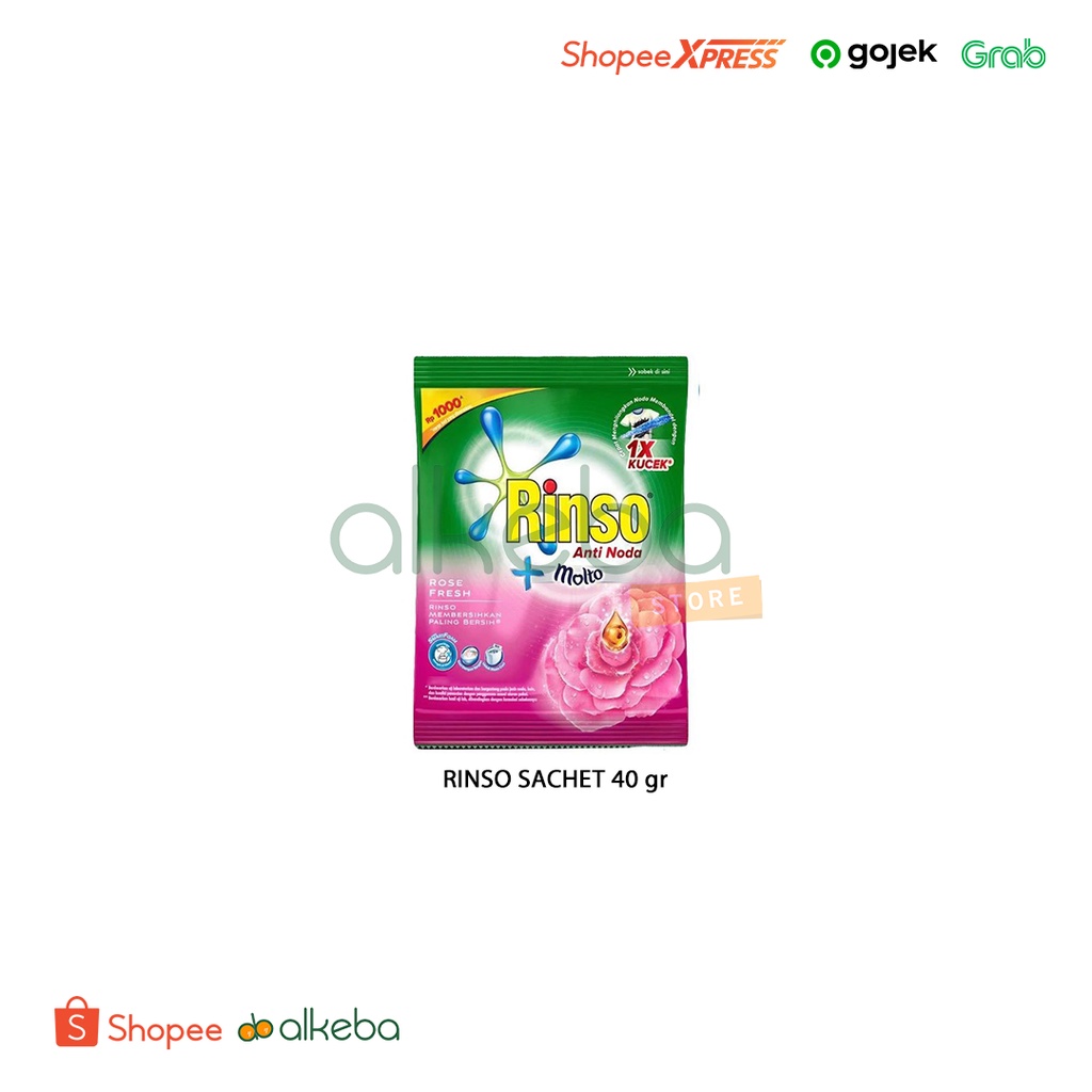 Rinso Molto sachet / detergent bubuk rinso 44gr / sabun cuci