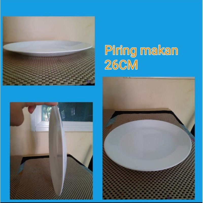 PIRING MAKAN CORELLE PUTIH POLOS