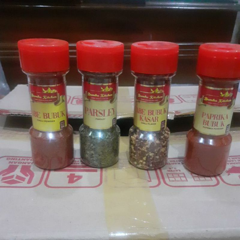 

Bumbu Kitchen / Bumbu Dapur Cabe Bubuk/Cabe Bubuk Kasar/Paprika Bubuk/Parsley