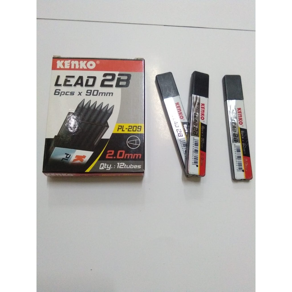 

Refill Mechanical Pencil 2.0mm 2B PL-209 KENKO ( isi 6pcs X 90mm) isi ulang pensil