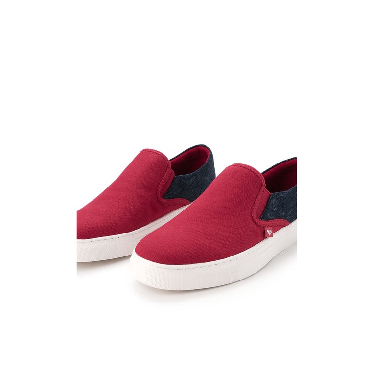 SEPATU SLIP ON OBERMAIN PRIA ORIGINAL CASUAL BRANDED ASLI MERAH OM13