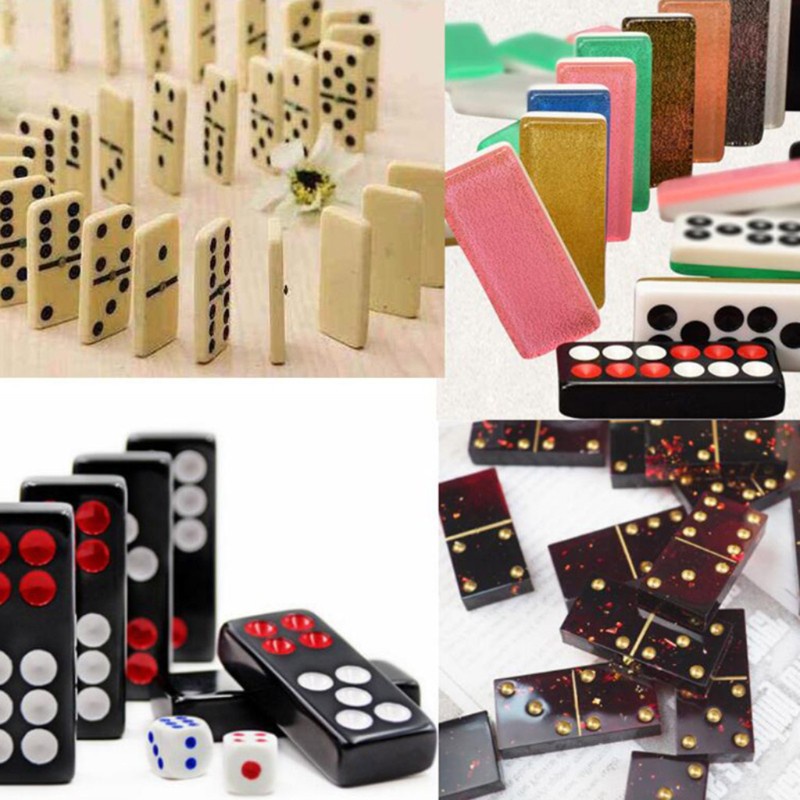 Glitter Dominoes Epoxy Resin Mold Dominoes Storage Box Jewelry Case Holder Casting Silicone Mould DIY CraftsDomino Tiles Tool