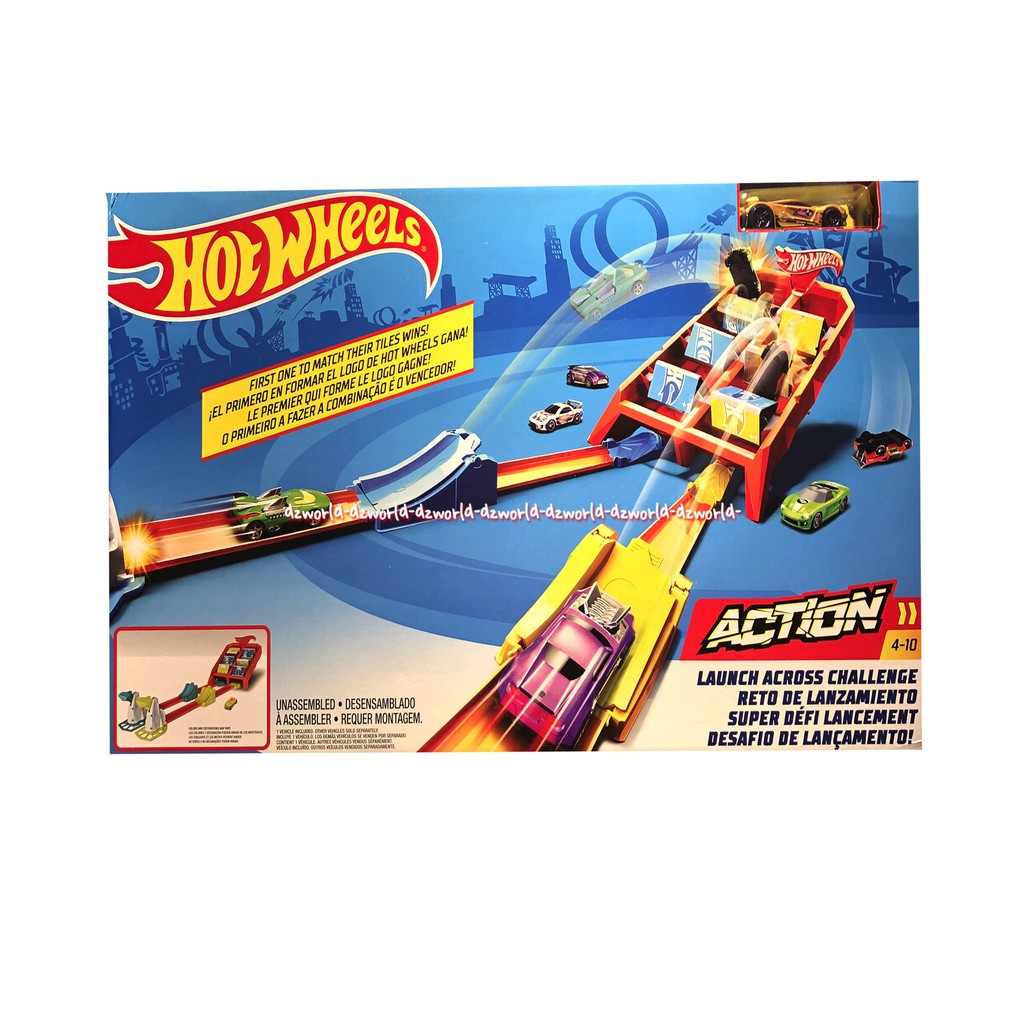 Hotwheels Launch Across Challenge Action Mainan Mobilan