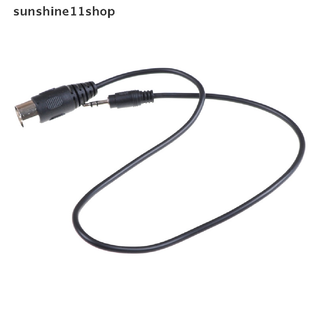 Sho 1x Kabel Audio Din 5 Pin Din MIDI Male Plug Ke 3.5mm Male Stereo Jack 50cm 0.5m N