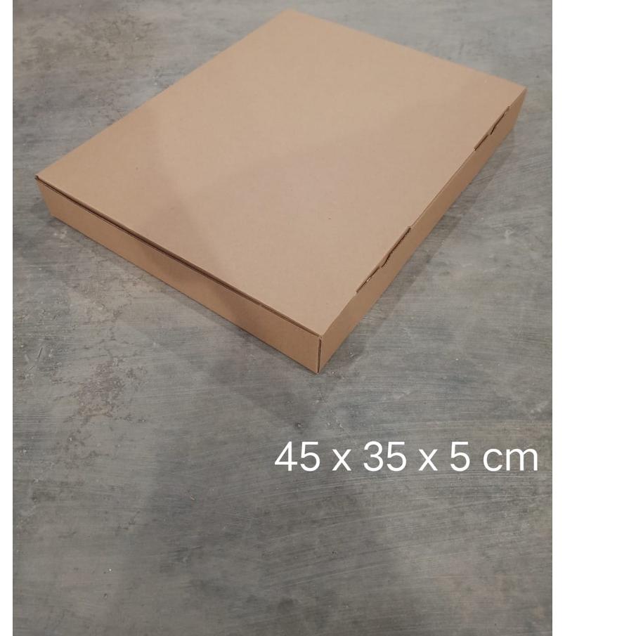 

Baru - 10 pcs Kardus Uk.45x35x5 Die Cut kotak Kue, snack -aksesoris-dll model box pizza