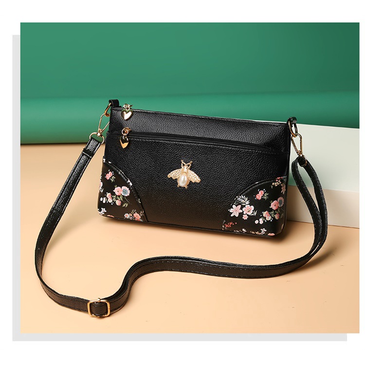 Satu7an T194 Tas Selempang Wanita Motif Bunga Tas Cewek Korea Fashion Style Kasual Sling Bag Women PU