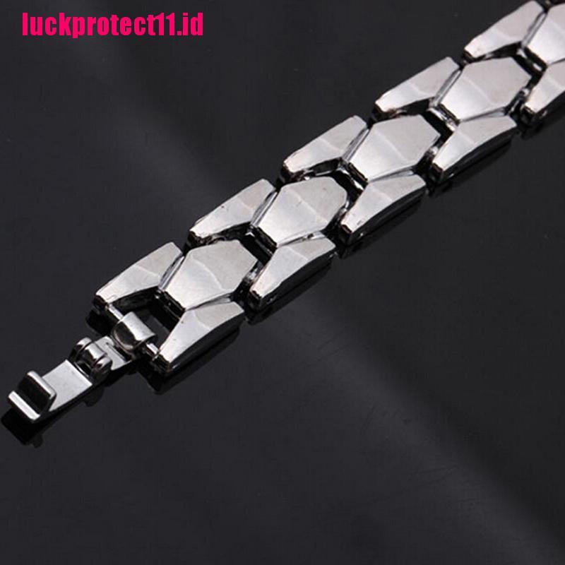 (LUCK) Gelang Tangan Rantai Stainless Steel Aksen Kalajengking Untuk Pria