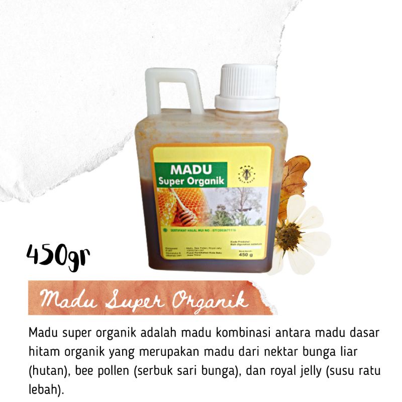 

Madu Lebah Liar/Hutan Super Organik 3in1 Jerigen (Madu Kota Batu)