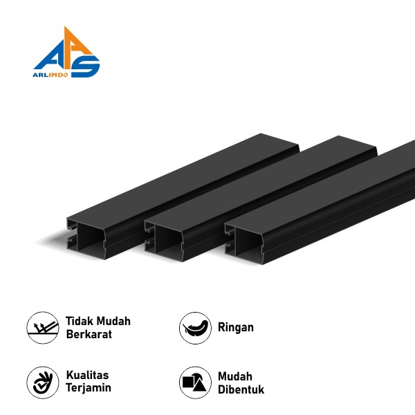 Alexindo Swing Door Tiang Moher Warna Hitam 1.3mm x 6M - Arlindo Store