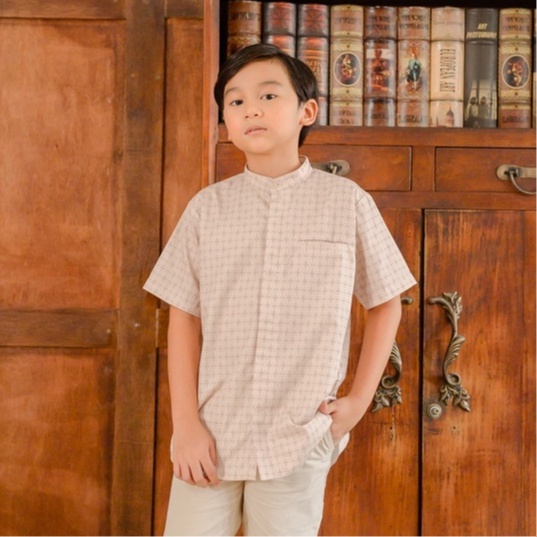 Jidda Boy Shirt Sarimbit | Zysku Xena | Kemeja Koko Anak Toyobo Print Motif