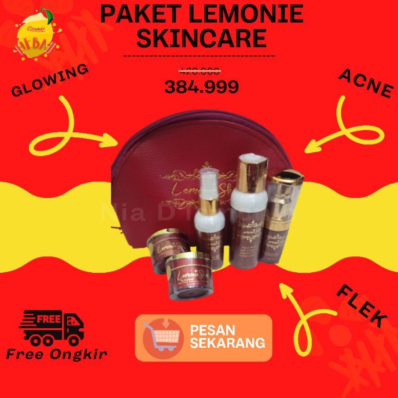 Skincare bpom Lemonie skin paket pouch skincare