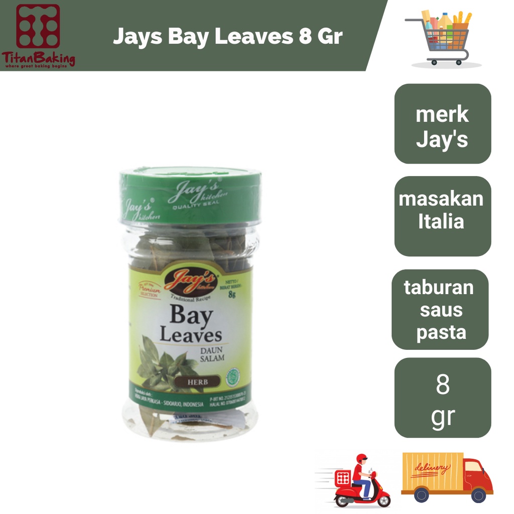 

Jays Bay Leaves 8 Gram / Daun Salam