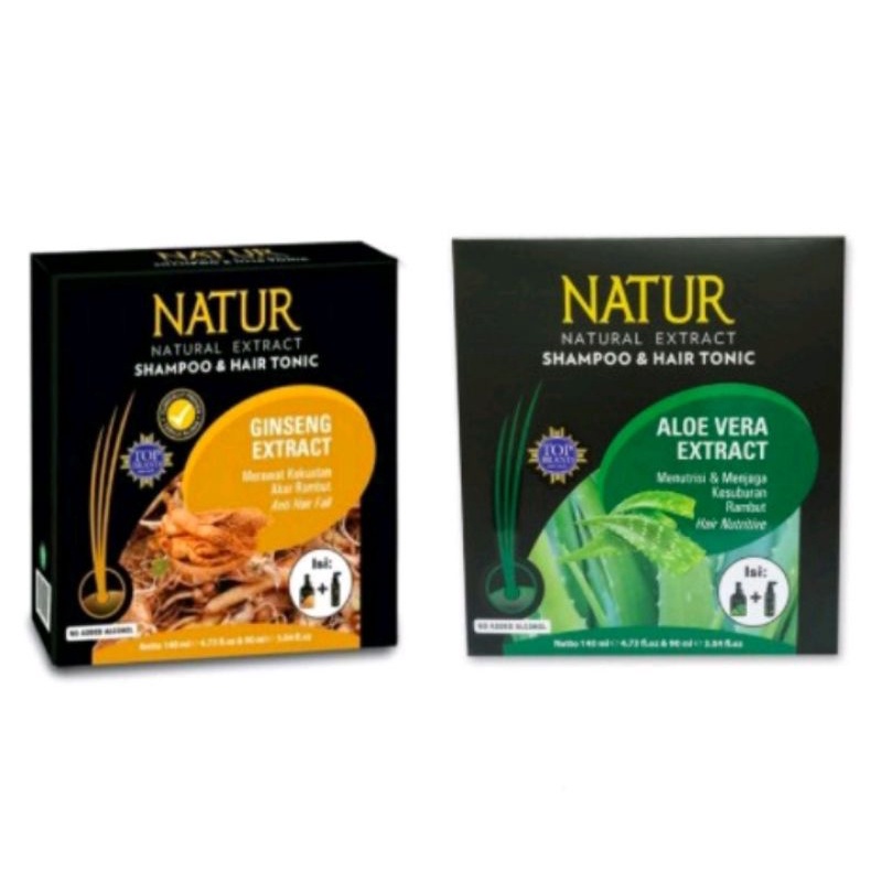 Natur 2IN1 Shampoo &amp; Hair Tonic | 2 in 1 Sampo Tonik Rambut Ginseng Aloe Vera