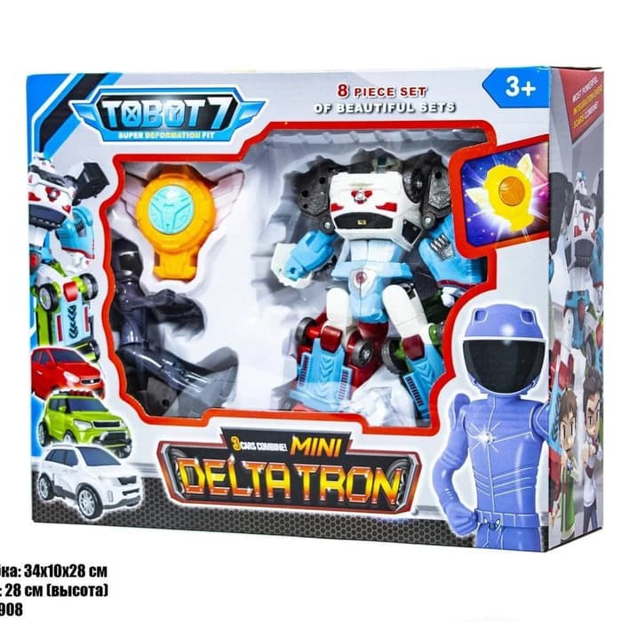  Mainan  Anak TOBOT MINI DELTATRON FULL SET Action Figure 