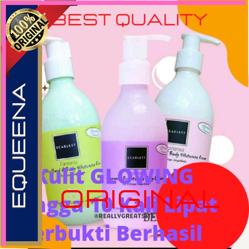 Body Cream Sekarlet Hanbody Handbody Whitening Body Lotion Scarlett Whitening Body Lotion 1 Paket Ro