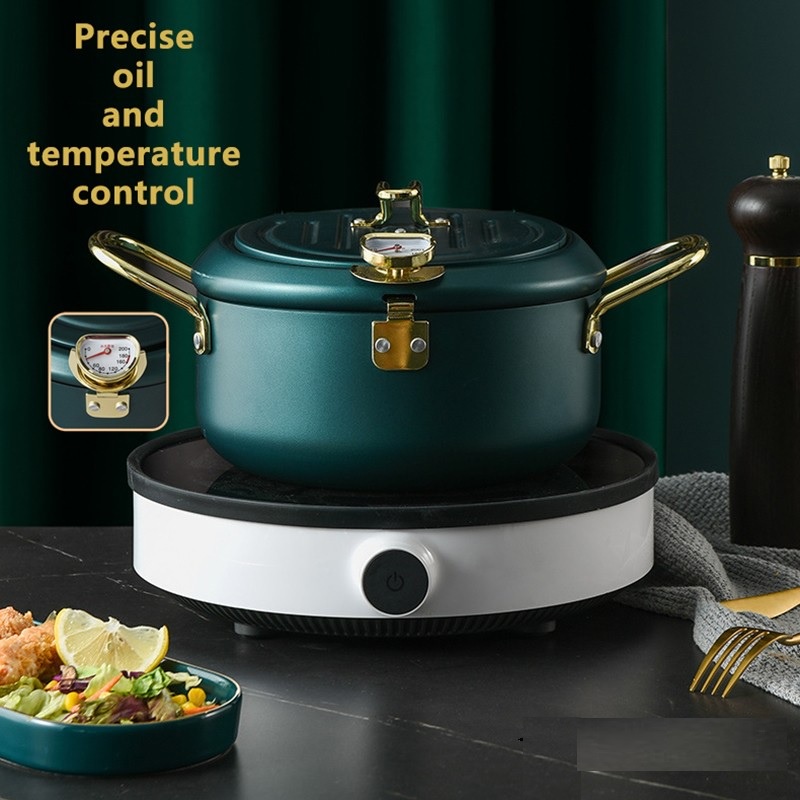 Deep Frying Pot 20 cm - Panci Penggorengan Stainless Steel Ala Jepang