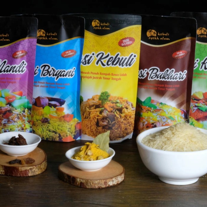 

bg20t01r Kebuli Instan Beras Basmati Arab Syekh Alam (Nasi Mandi) Sv012Ss