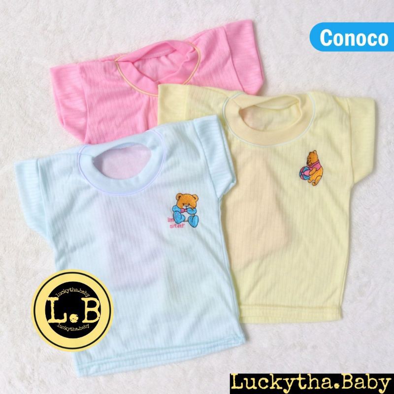 oblong bayi conoco,coconut size 1-12 bulan / kaos oblong baby murah conoco