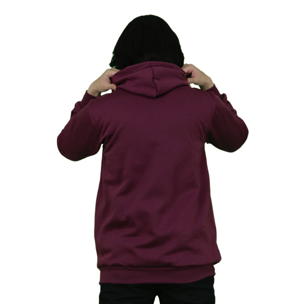 jaket hoodie maroon