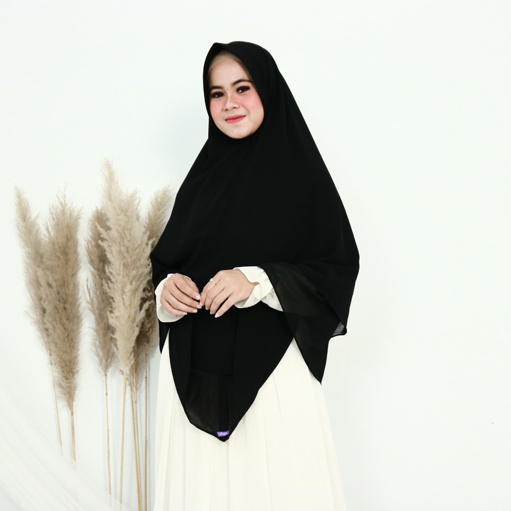 Khimar Syari'i Ceruty Babydoll Premium Dua Layer By Kalisha