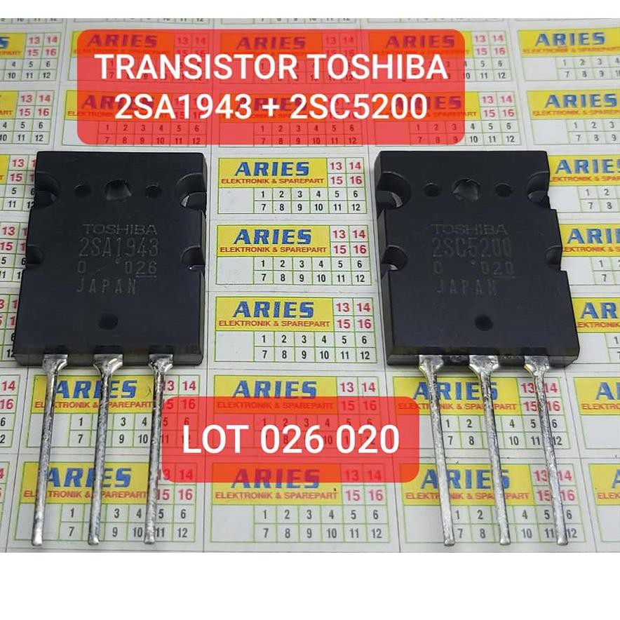 Transistor TOSHIBA 2SA1943 2SC5200 A1943 C5200 JAPAN BAGUS [KODE PRODUK ]
