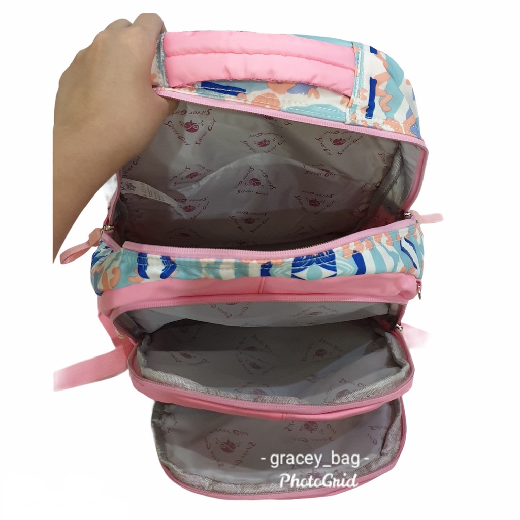 Gracey Bag 70165 Tas Ransel Sekolah Anak Perempuan Silvergirl