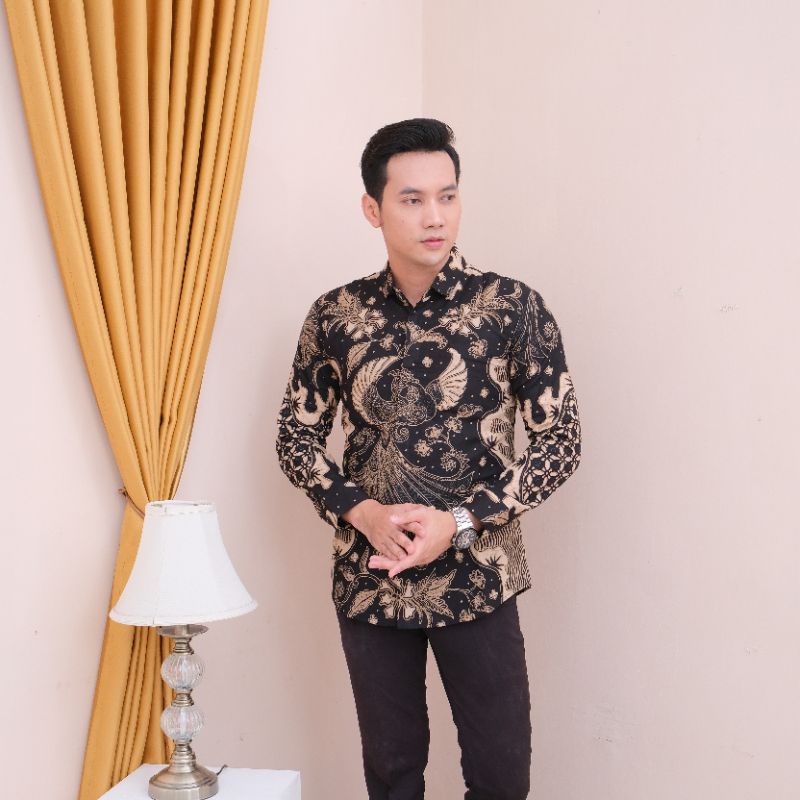 Kemeja Batik Lengan Panjang Batik Pria Baju Batik Premium Pabrik Batik Aluna KJ22