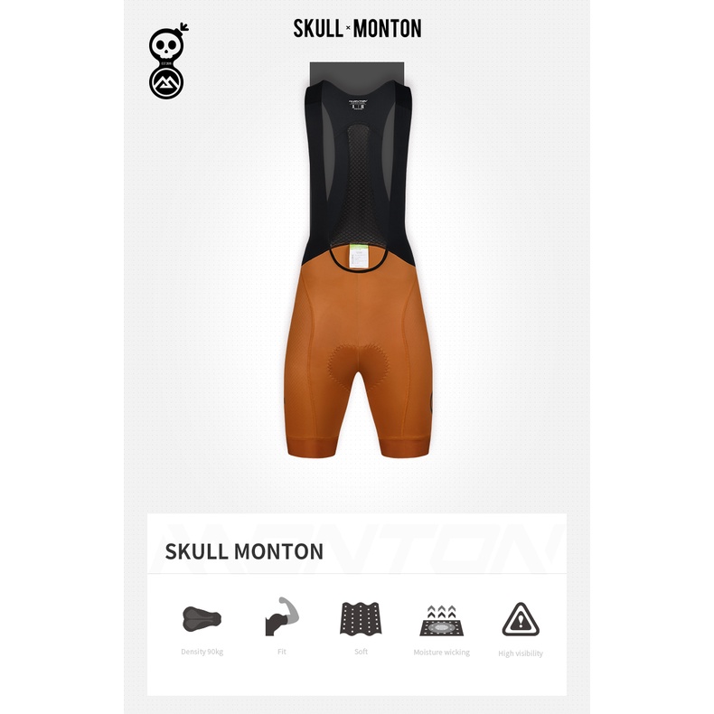 Celana BIB MENS Monton Urban Skull Monton Brown / BIB Shorts