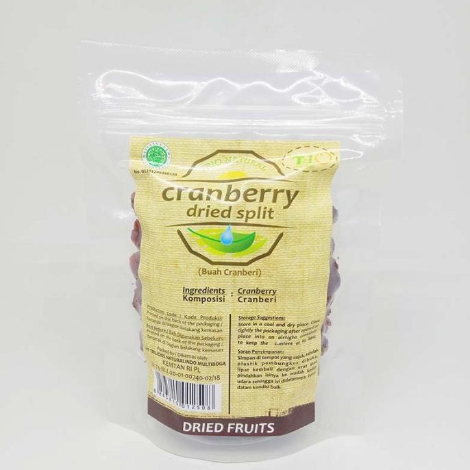 

<<<<<] TRIO NATURAL CRANBERRIES DRIED 250 G