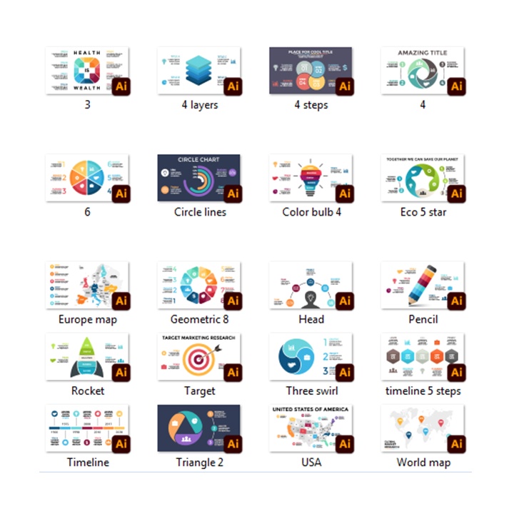 Infographics Desain Format Psd, Ai, Eps, PPT Siap Edit