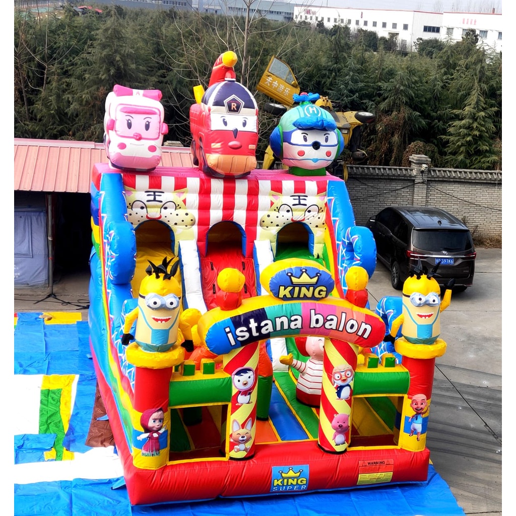 istana rumah balon bompes ukuran 4x6 king super asli import bahan tebal