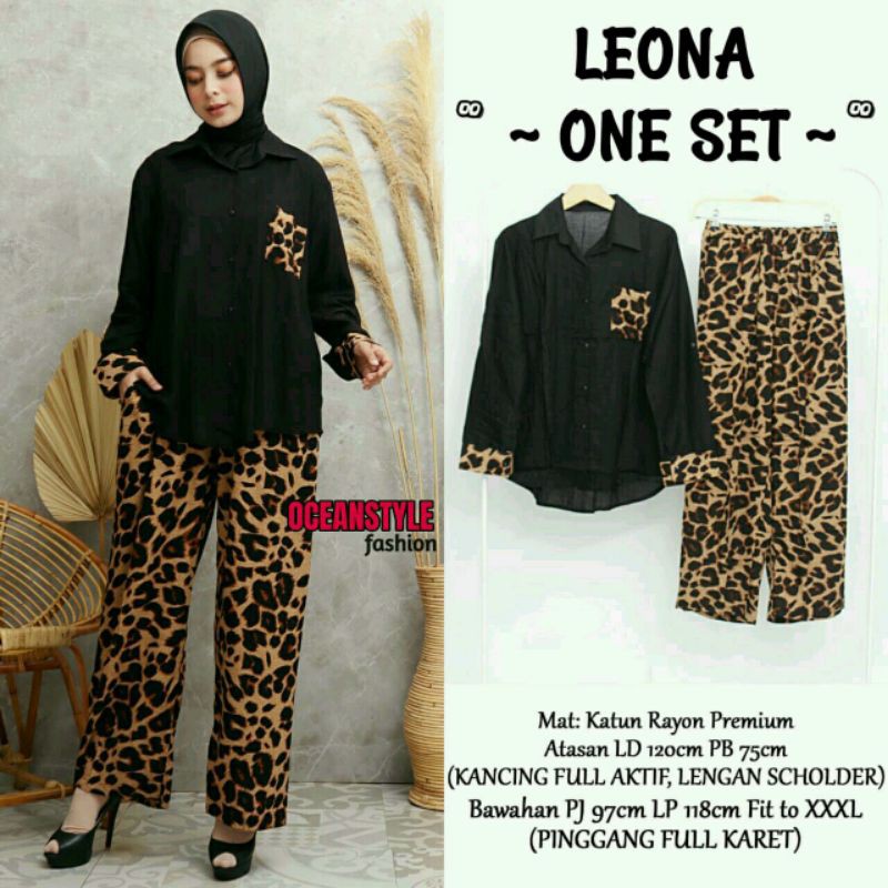 Leona one set baju setelan terbaru grosir murah solo