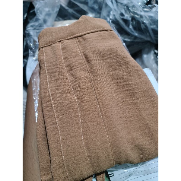 rok serut premium cringkle-Caramel