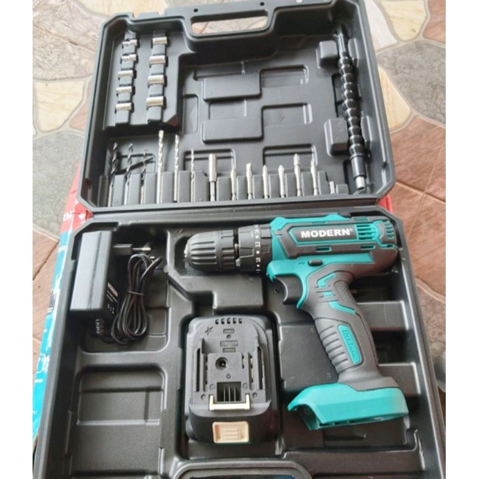 Bor Baterai Moderen M-16 SET/Bor Beton Cordless Impact Drill Modern 20V