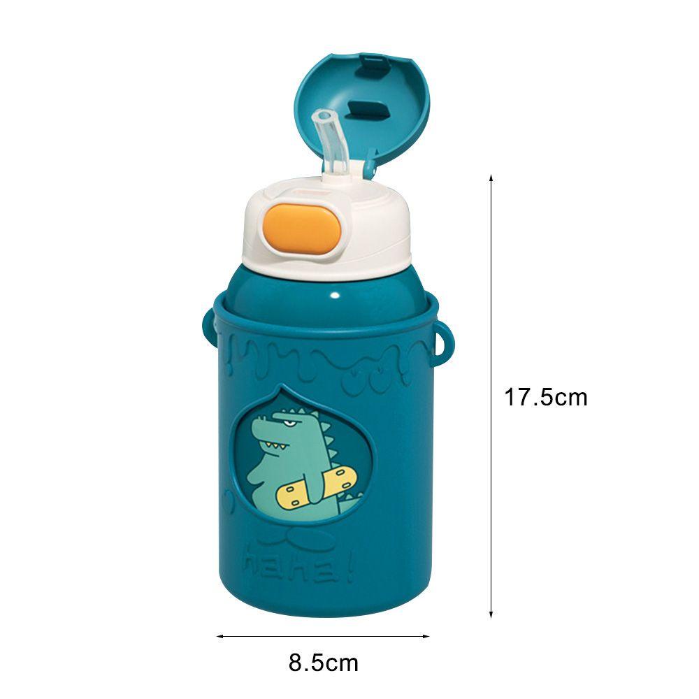 Solighter 500ml Botol Air Minum Isolasi Sedotan Silicone Case Travel Cup