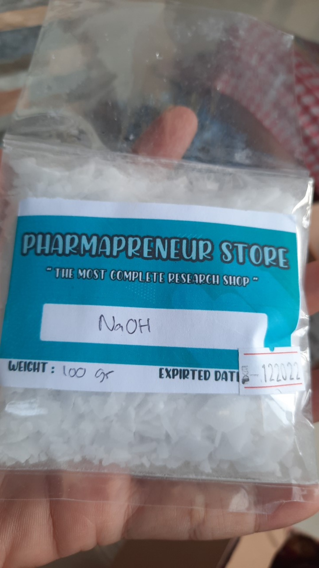 Naoh Natrium Hidroksida Best Quality 100 Gram