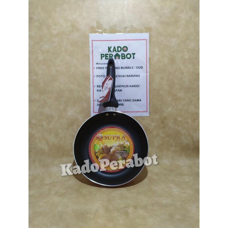 teflon frypan 22cm- teflon datar- teflon goreng telur - teflon papeda - teflon kulit risol