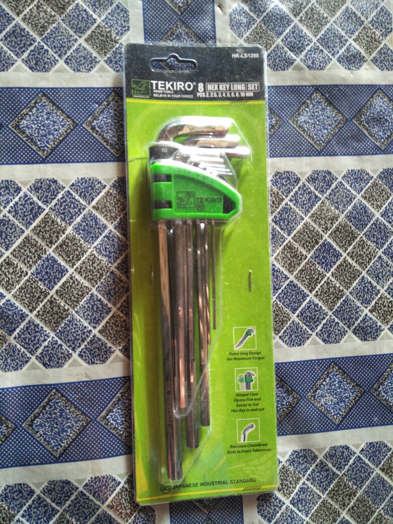 Tekiro Kunci L Set Biasa 8 Pcs Hk-ls1200