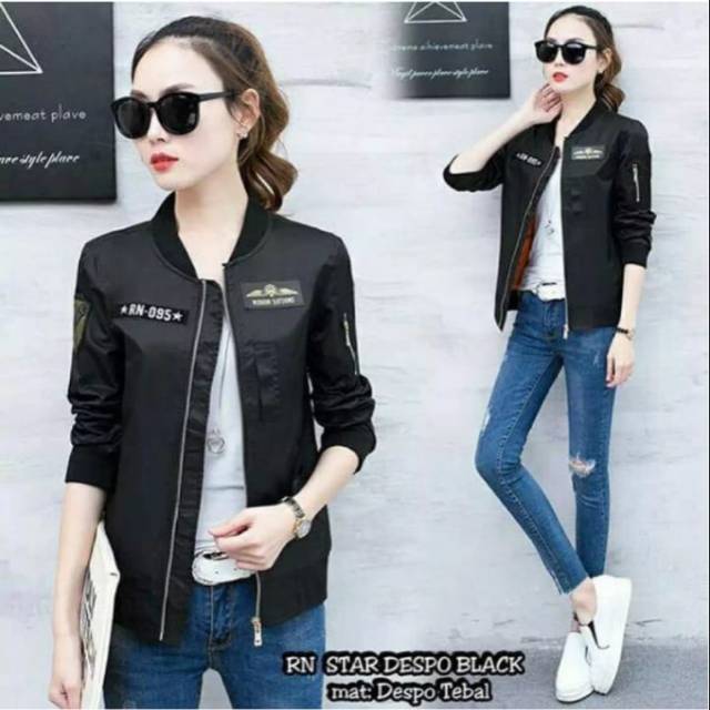 Rn Star Jaket Bomber Wanita Premium - Jaket Bomber - Jaket Wanita - Jaket Parka Wanita-4