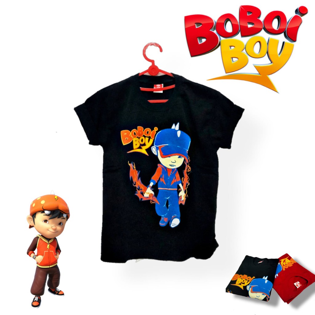 BAJU KAOS ANAK COWO MOTIF BOBOIBOY -Baju anak laki-laki karakter Boboiboy REALPICT