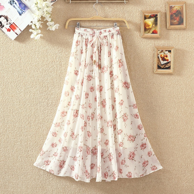 [UNI 027A] ROK PANJANG | ROK KOREA | FASHION SKIRT KOREA | ROK MOTIF BUNGA | ROK PREMIUM