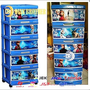 Lemari Baju Plastik Napolly Laci 5 Susun Frozen