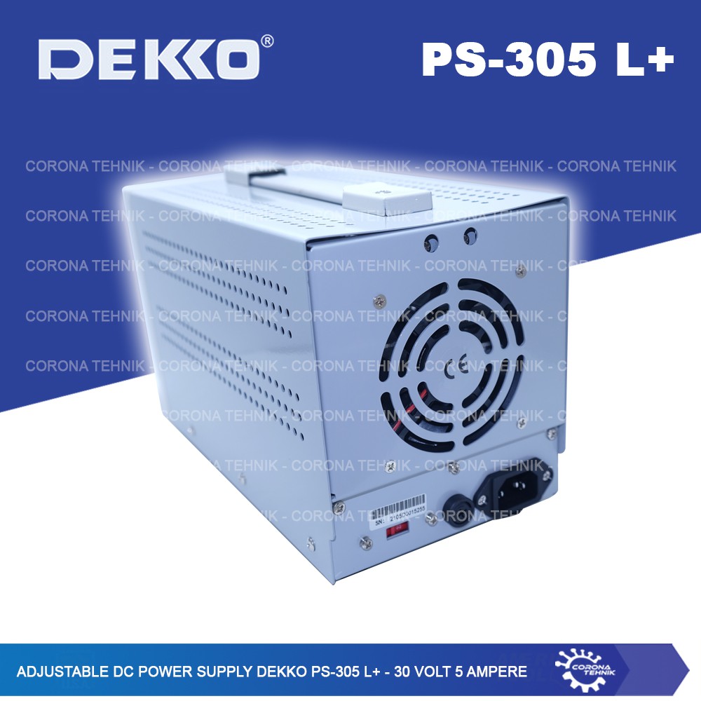 Dekko PS-305 L+ - Adjustable DC Power Supply - 30 Volt 5 Ampere