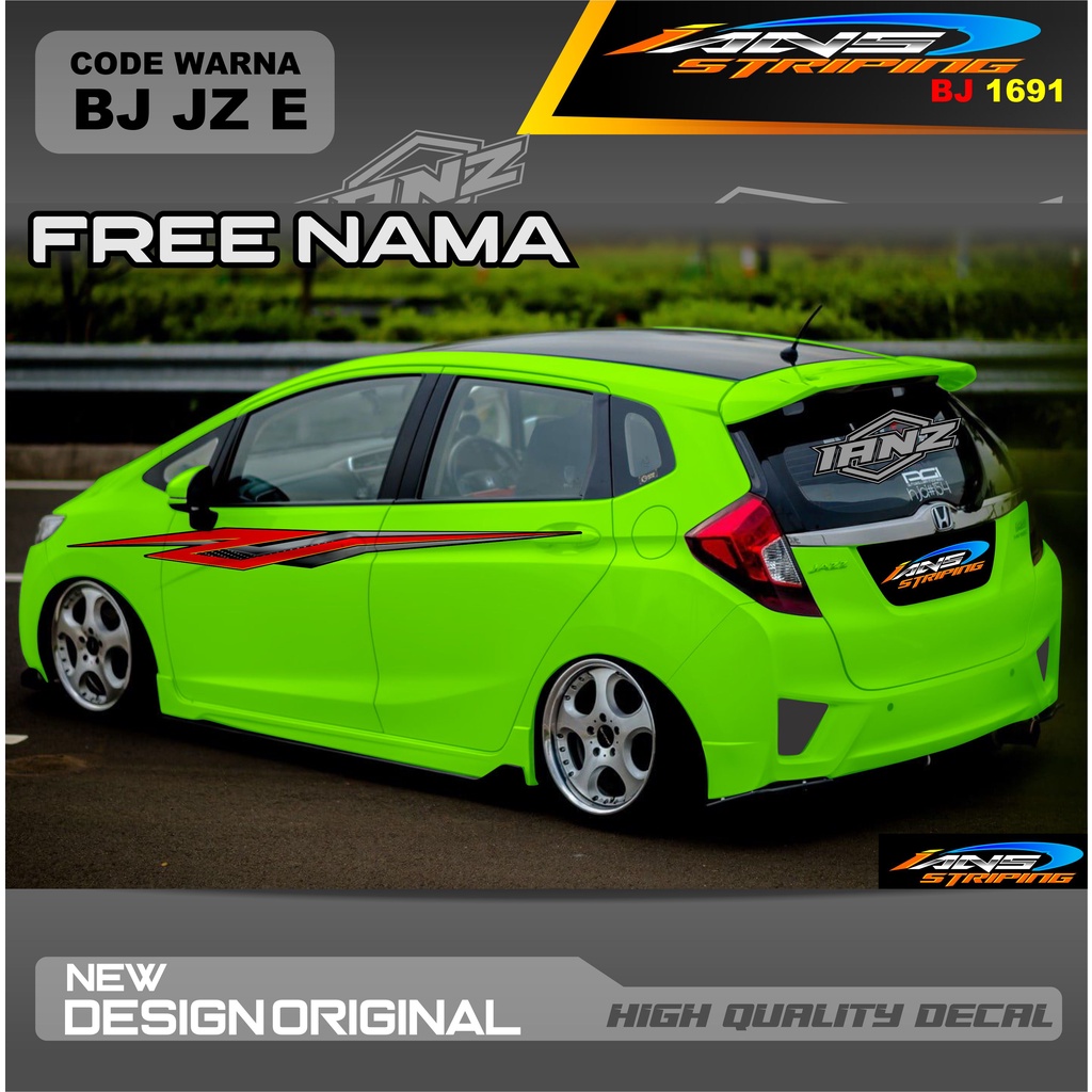 STIKER LIST BODY SAMPING MOBIL BRIO TERMURAH / VARIASI STIKER MOBIL STRIPING / STIKER MOBIL AYLA / STIKER MOBIL AGYA