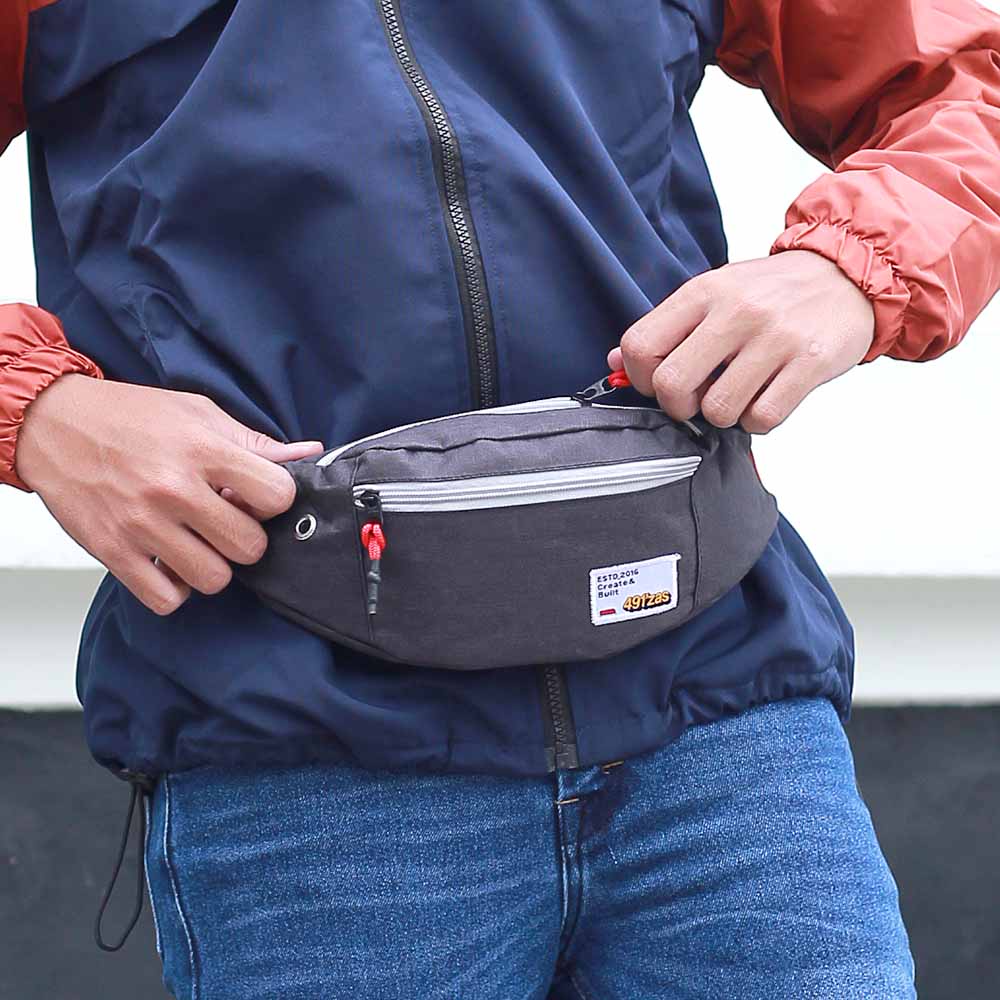 Waist bag Pria Keren Tas Slempang Kecil Selempang Laki laki Sling bag Bahu Cowok Distro Bandung M991