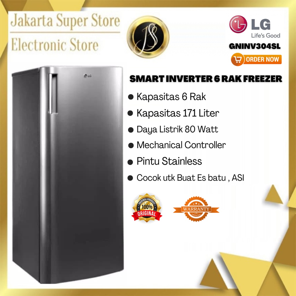 LG FREEZER GN INV 304 SL SMART INVERTER 6 RAK FREEZER ES BATU